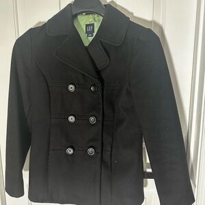 GAP Women's Classic Black Peacoat